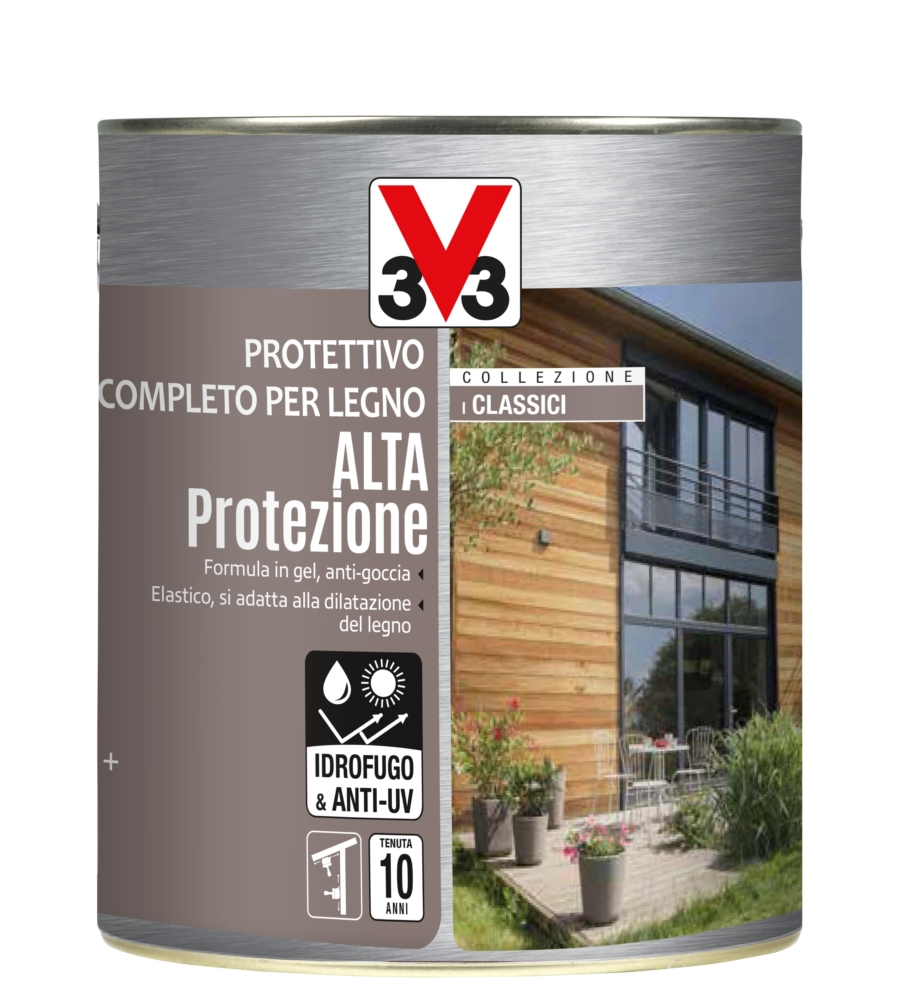 Protettivo completo per legno alta protezione all' acqua, colore ciliegio - 0,75 litri